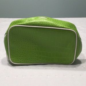 Lancôme Cosmetic Bag Lime Faux Croc Look